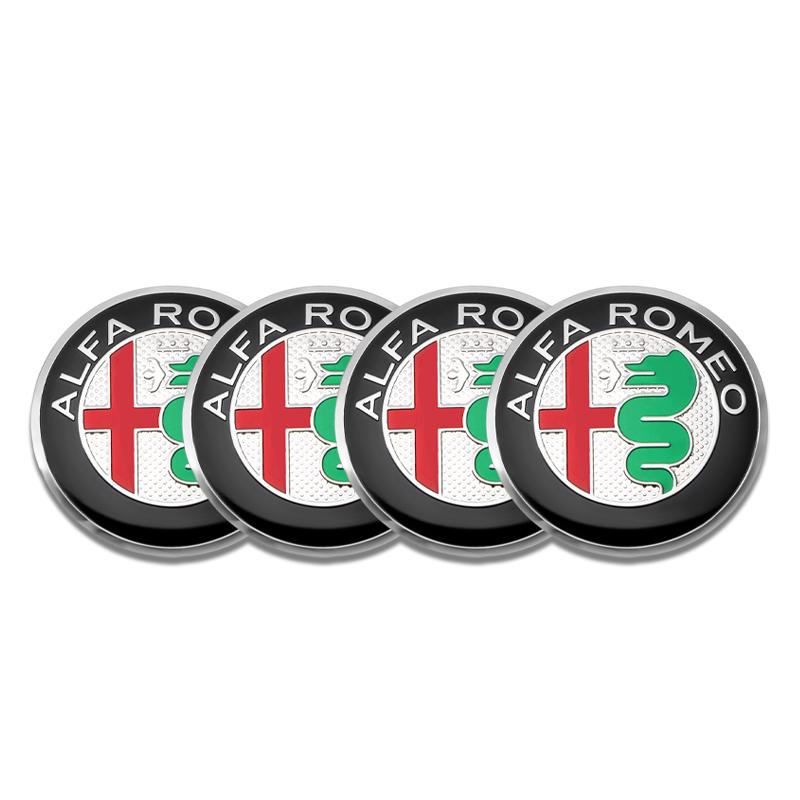 56mm Car Wheel Center Hub Cap Rim Cover Emblem Sticker For Alfa Romeo Mito Brera 147 Giulietta 159 156 Stelvio Sportiva Giulia