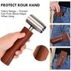 Ручной буровой ключ Bushcraft Gear Survival из углеродистой стали с кожаным чехлом, портативный ручной буровой ключ для легкого сверления древесины