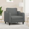 VidaXL Armchair, Seat with Padded Armrests and Backrest, Sofa with Cushion, Living Room Furniture, Modern, Grey 359344