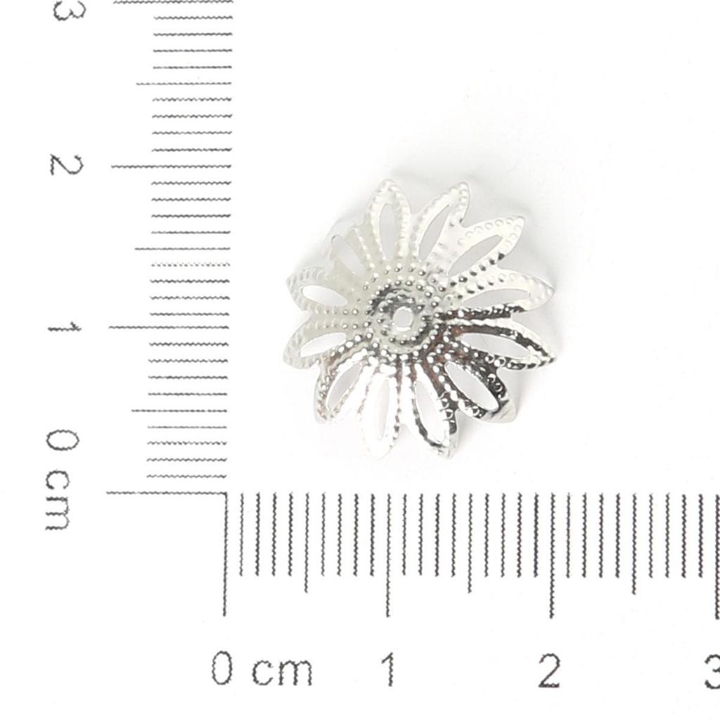 Mix Color Metal Flower Petal End Spacer Hallow Beads Caps Charms Bead Cups For Jewelry Necklace Making Supplie