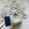 Spring/Summer Fashion Solid Color Small Handbag Art Retro Woven Shoulder Bag Hollow Mini Cute Crossbody Bucket Bag CLE