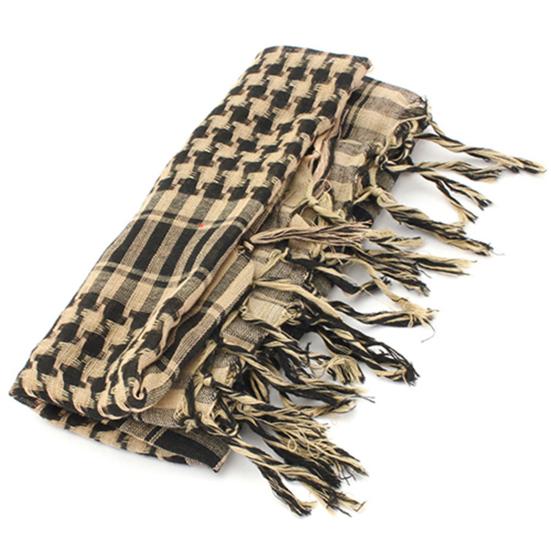 Unisex Scarf Cotton Shawl with Tassels Plaid Pattern Keffiyeh Scarf for Winter Work Street Wear