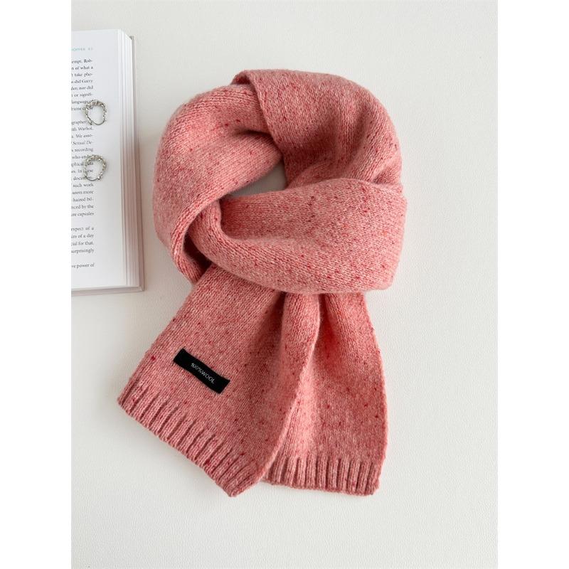 Шарф из чистой шерсти универсального цвета однотонный в корейском стиле для пары осенне-зимний теплый шарф унисекс