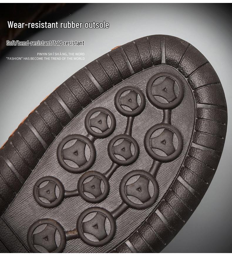 Мужские сандалии Baotou из натуральной кожи Cross-Border: Нескользящая обувь с мягкой подошвой, двойного назначения: для отдыха на природе и повседневного отдыха на пляже.