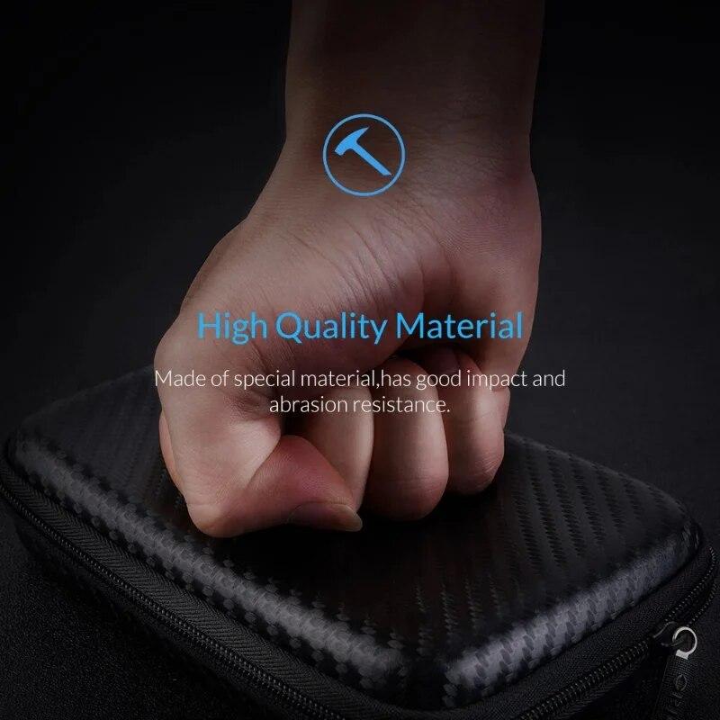 Портативная ударопрочная сумка для хранения с сетчатыми карманами для зарядных устройств и USB-накопителей