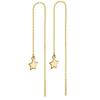 2022 Trend Korean Long Wire Tassel Thread Chain Climb Star Heart Beads Pendants Dangle Drop Earrings Straight Hanging Earings