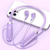 Waterproof Bluetooth Neck Strap, Waterproof Sports Earphones, Suspended Stereo Earphones, Wired Music with LED Display Screen