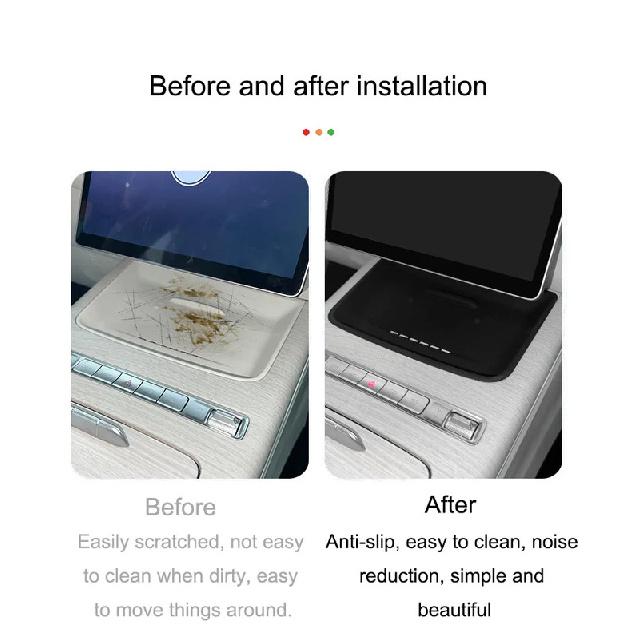 For Geely Starry L 2024 Central Control Wireless Charging Mat Silicone Non-slip Dust Waterproof Protect Pad Interior Accessories