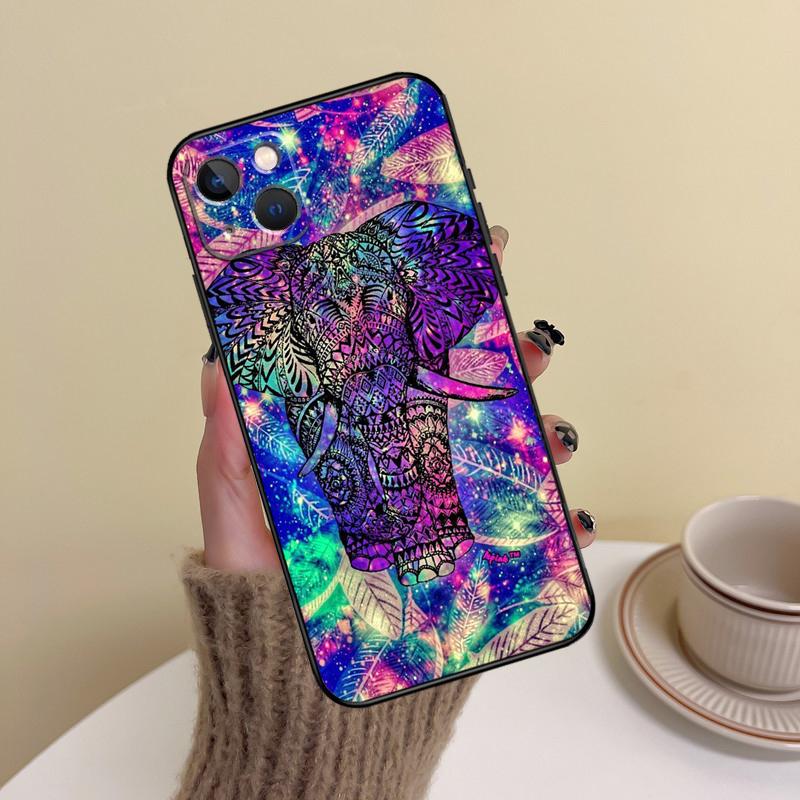 Чехол для телефона с мандалой слона в ацтекском стиле для iPhone 17 Pro Max 14 13 12 11 15 16 Pro Max mini Plus 16e 17 Air Cover Funda