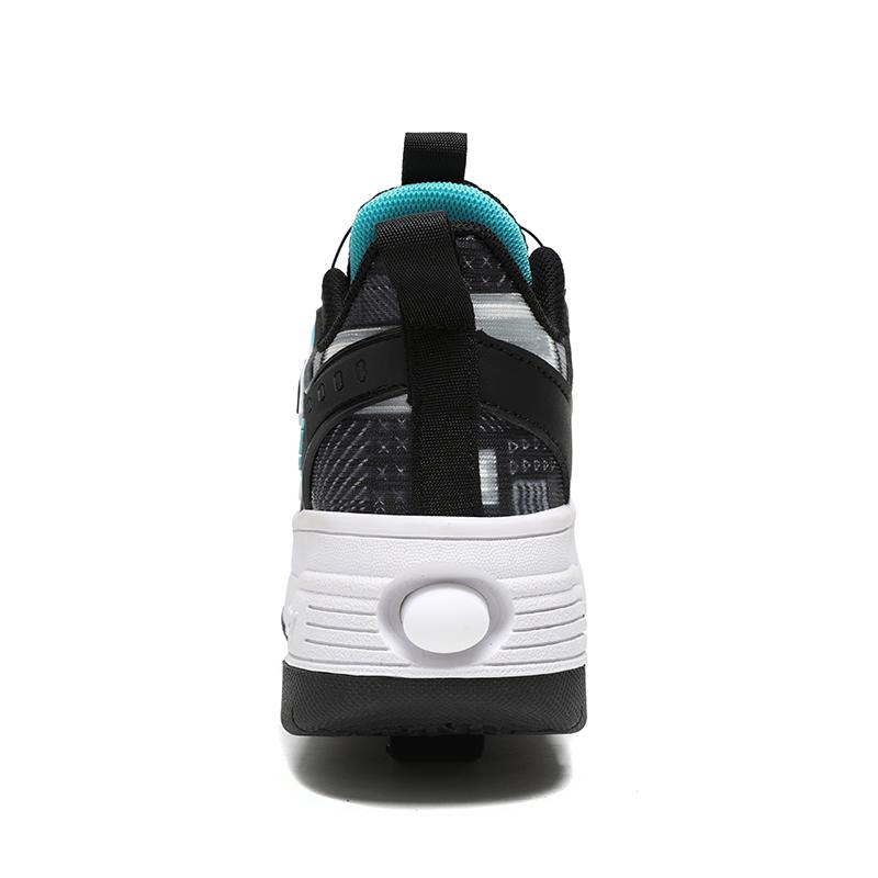 Обувь для роликовых коньков для мальчиков и подростков Съемные плоские туфли Колеса для роликовых коньков для девочек Кроссовки для детей