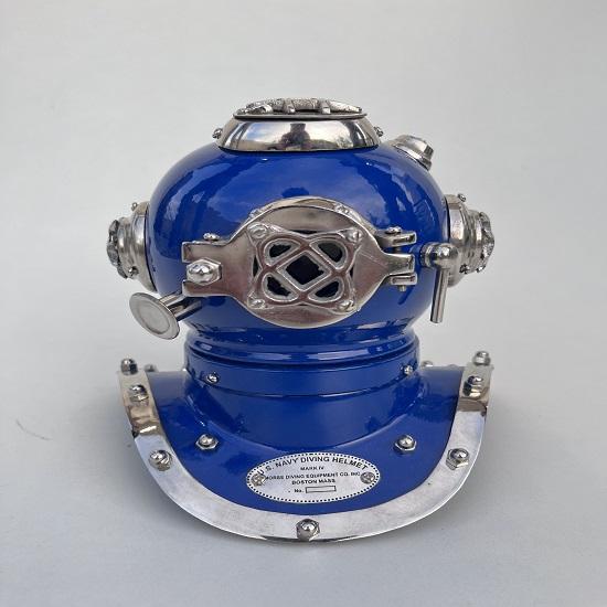 Scuba Diving Nautical Helmet  Maritime Ship's Decorative Helmet (Blue)