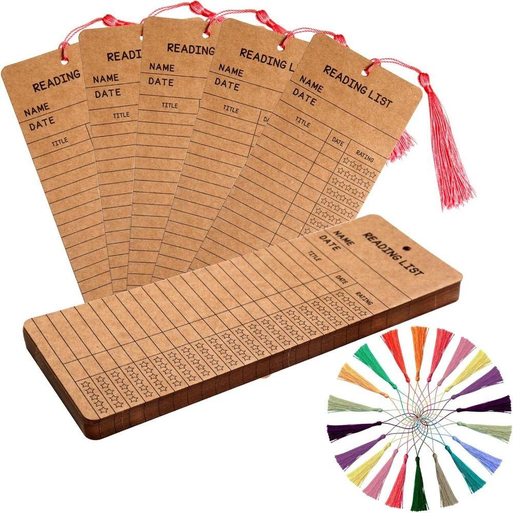 Paper Card Bookmark Kraft Paper Reading List Bookmark Accessories Book Marker Reading Enthusiasts