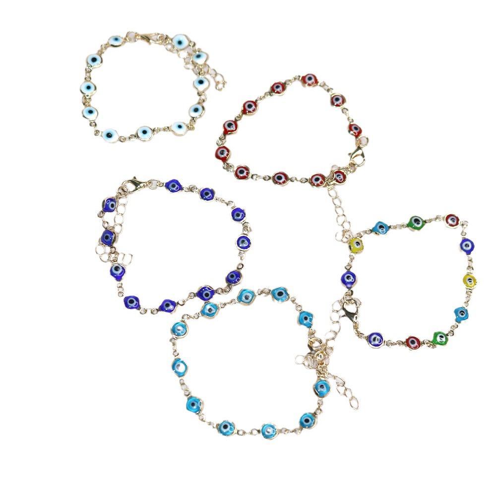 Adjustable Turkish Evil Eye Bracelet – Retro Colorful Design