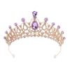European and American Crystal Crown Water Diamond Exquisite Electroplated Metal Crown Wedding Bride  Birthday Party Ball  Hair Accessory