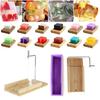 Фиолетовый Многофункциональный DIY Регулируемый Ручной Резак для Мыла Форма Проволочная Режущая Машина(бамбуковый
