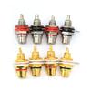 Zinc Alloy Metal or Gold Plating Female RCA Female Solder Jack Connector Plug Audio Socket Chassis Panel Mount Adapter Red Black