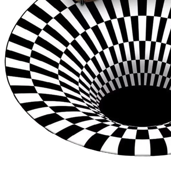 Круглый ковер, износостойкий, моющийся, геометрический, противоскользящий, 3D стерео, ковер, коврик для спальни, украшение для пола