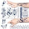 1 лист, полуперманентные татуировки, женские поддельные татуировки на руку, спину, водонепроницаемые и долговечные татуировки с растительным соком