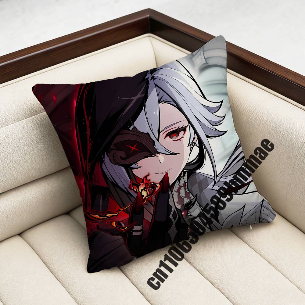 Подушка-наволочка Genshin Impact Арлекино 45x45см 35x35см Квадратная Наволочка для спальни Чехол на подушку
