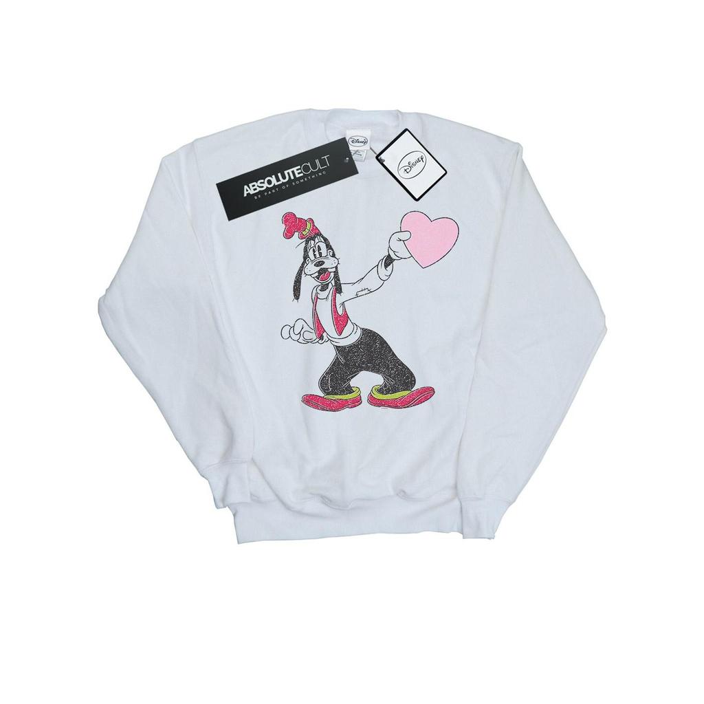 Disney Womens/Ladies Goofy Love Heart Sweatshirt