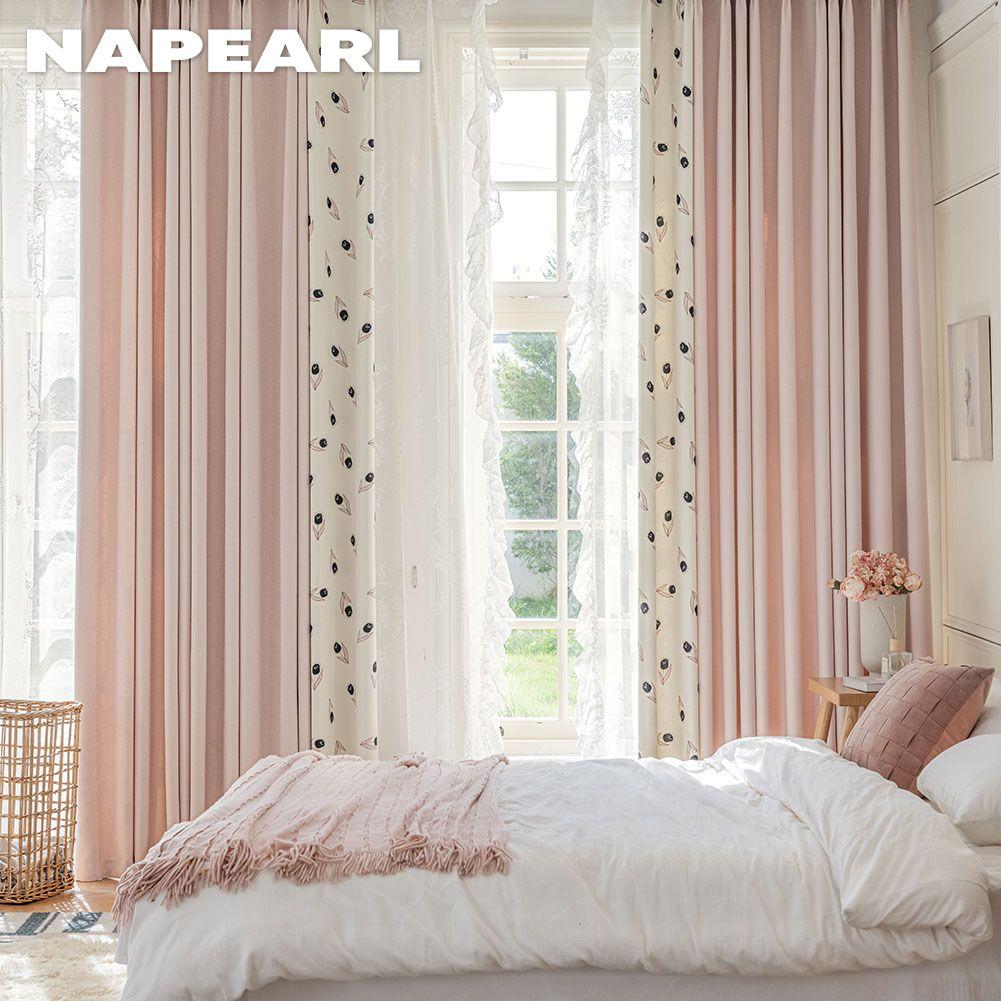 1 шт. NAPEARL 70-80% степень затемнения Ins кремовый стиль напечатанная боковая панель затемняющие шторы для спальни гостиной домашний декор