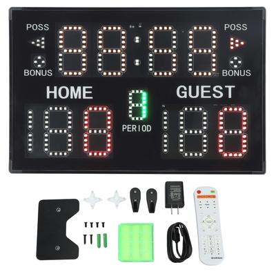 11-позиционное баскетбольное табло с питанием от батареек, светодиодное цифровое табло для мультиспорта, черное