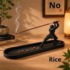 Incense Tray with Samurai Katana Style Incense Holder Decorative Heat-Resistant Ash Catcher for Aromatherapy Yoga Room Decoration