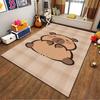Cute Cartoon Bear Pattern Carpet for Living Room, Beige Plaid Style Suitable for use as an anti-slip for living room bedroom sofas