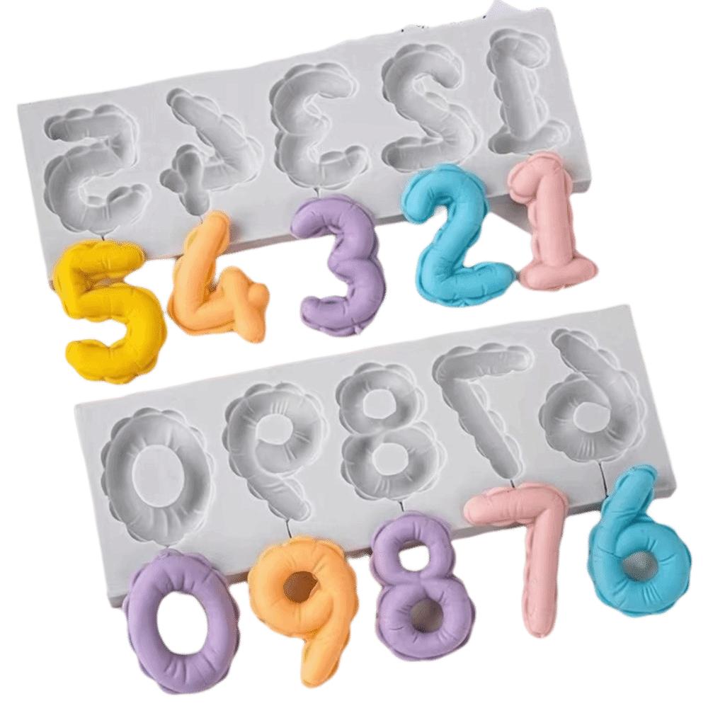 Food Grade Fondant Cake Decorating Mold Lollipop Shape Resin Clay Mold Creative DIY Number Mold