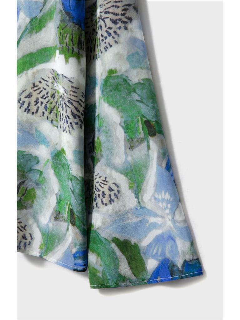 Женская блузка из набивного шелка тутового дерева, крепдешина, для пляжа, топ для отпуска, весенний наряд