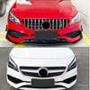 Для Mercedes CLA C117 W117 2013-2019 Решетка переднего бампера Глянцевый черный ABS-пластик Спортивная сетка Обновление Обвес Автоаксессуары