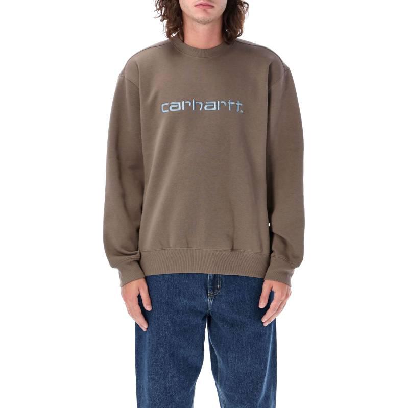 Carhartt WIP Толстовки Мужские Кофе Круглый вырез Умеренный Обычный I030546-1R8-XX