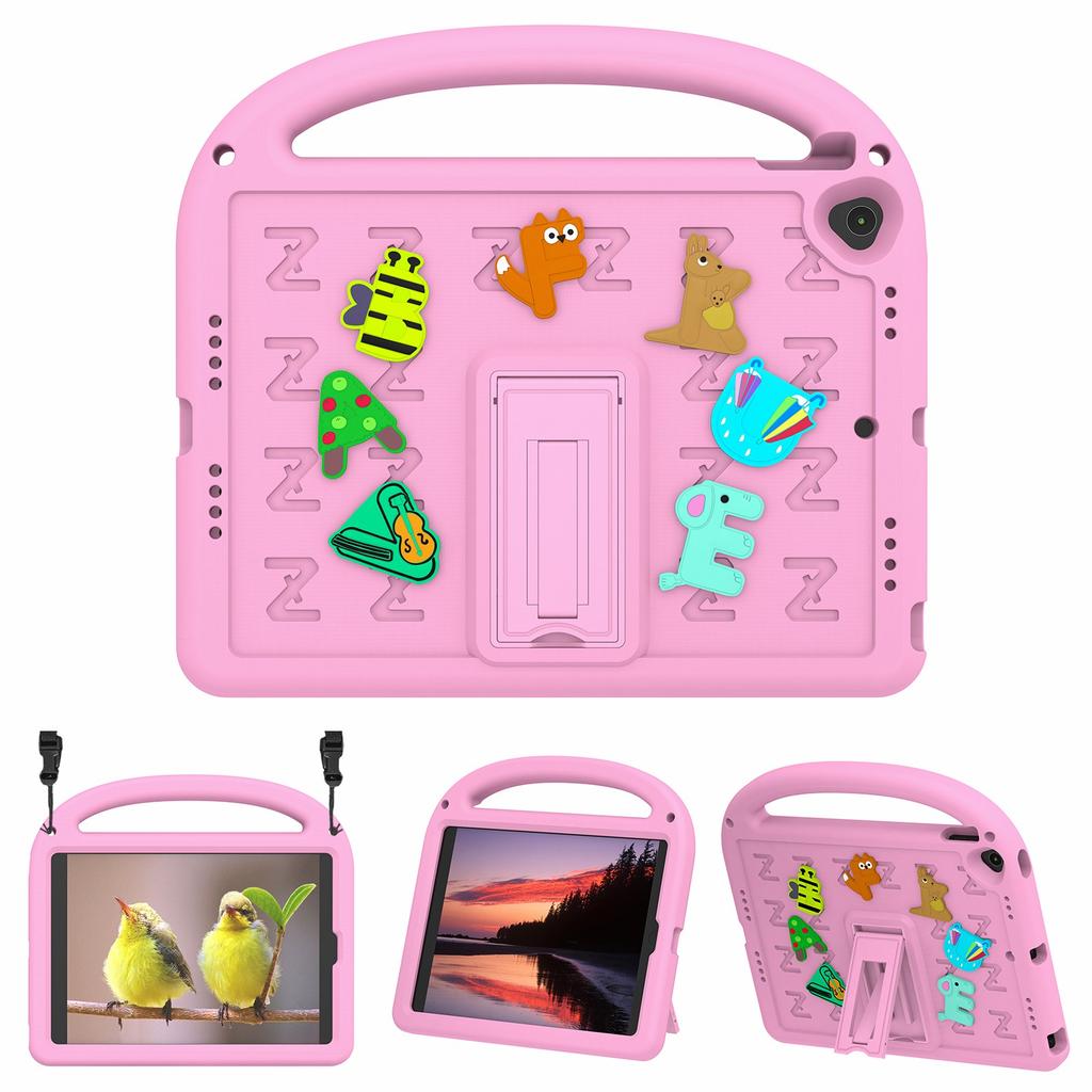 For iPad 10.2 (2021)/(2020)/(2019) Kickstand Case EVA+PC Tablet Cover Cartoon Design