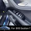 LHD RHD для BYD Sealion 7 Sea Lion 07 EV 2024 2025 ABS Углепластик Переключатель стеклоподъемника Вентиляционное отверстие Дверная ручка Накладка Панель переключения передач Отделка