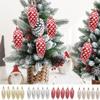5Pcs Plastic Pine Cone Balls Hanging Pendants Small Christmas Ornament  Theme Party