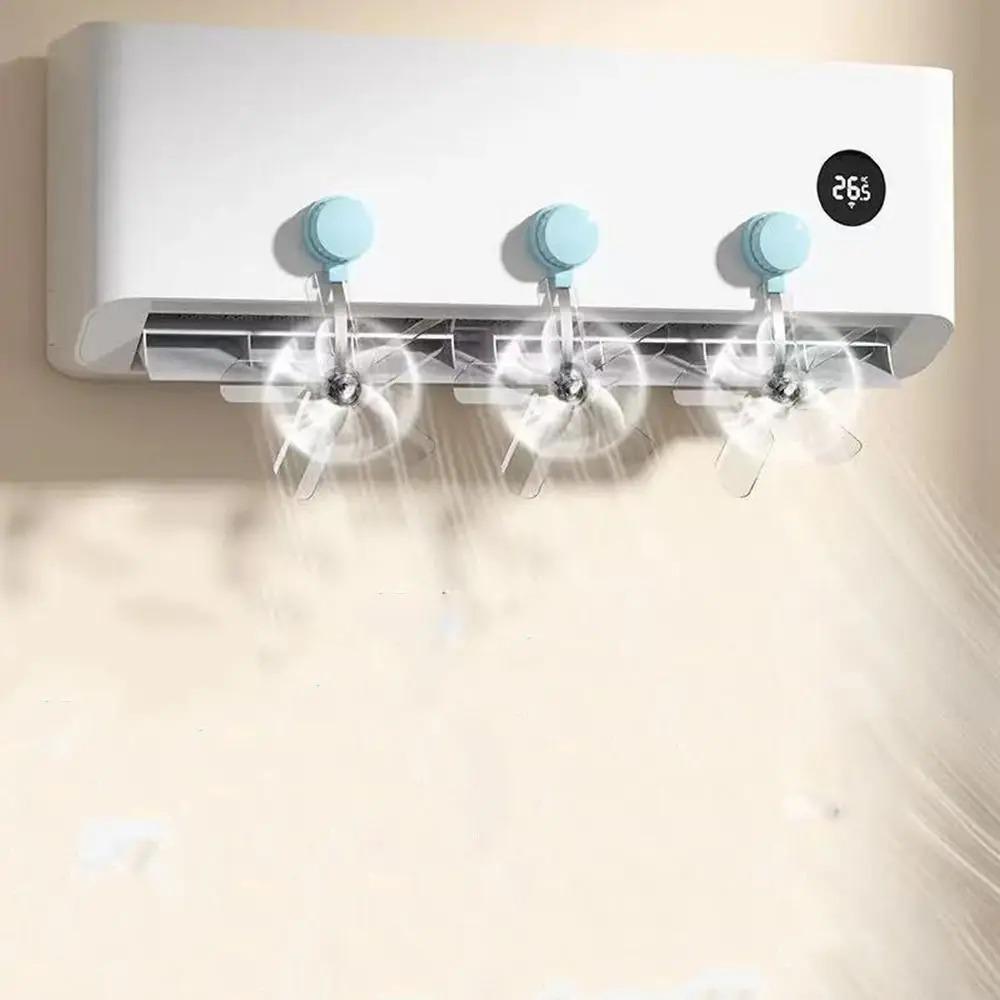 3Pcs Wall Mounted Conditioning Guide Fan Adjustable Plastic Air Conditioner Windshield Anti Direct Blowing Windmill Shaped
