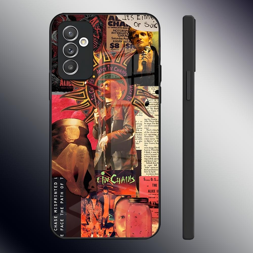 Чехол для телефона тяжелой рок-группы Alice In Chains для Samsung S26 S24 Ultra S23 S22 S21 Fe S25 Plus A54 A34 A24 A53 A13 A16 Стеклянная крышка