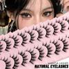 GROINNEYA 5/10 Pairs Natural False Eyelashes Manga Lashes 3d Faux Mink Lashes Soft Winged Natural Realistic Eyelash Extension