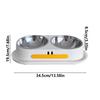 Stainless Steel Elevated Pet Feeder Anti Slip Pet Drinking Bowl with Stand  Neck Protection