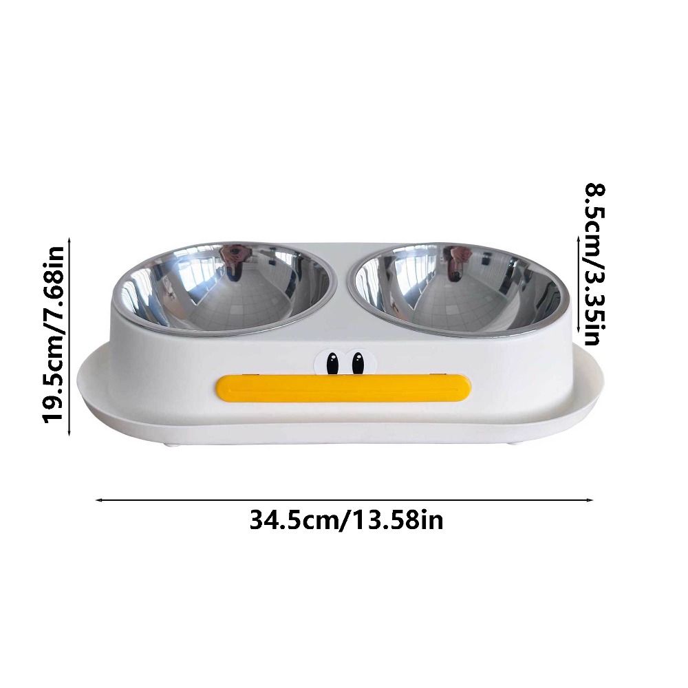 Stainless Steel Elevated Pet Feeder Anti Slip Pet Drinking Bowl with Stand  Neck Protection