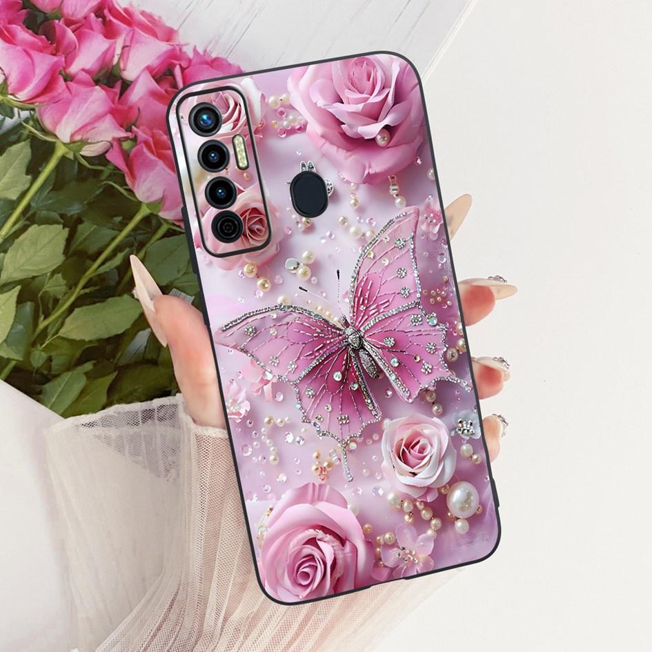 Ударопрочный чехол для Tecno Camon 17 Pro 17P Cover CG7 CG7n CG8 CG8h Милый мультяшный мягкий чехол для Tecno Camon 17 CG6 CG6j Задняя крышка