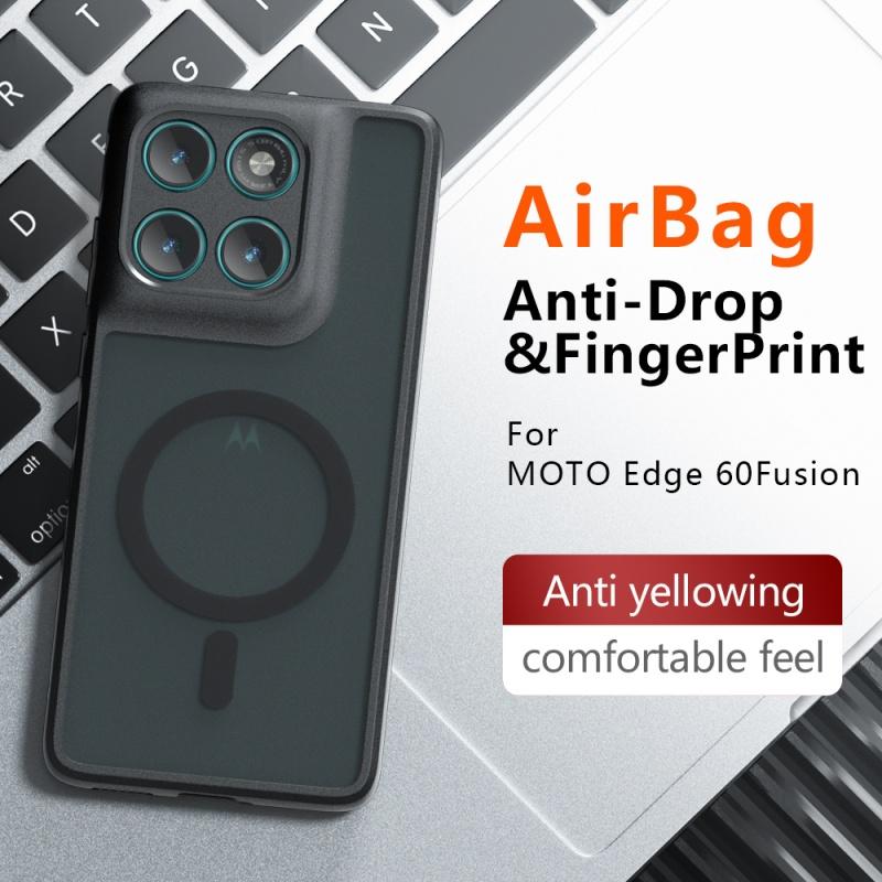 Для Motorola Moto Edge 60 50 S50 G85 Pro Fusion Neo Stylus Чехол Матовый Magsafe Ударопрочный Встроенная Подушка безопасности Не желтеющая Накладка