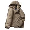 Winter New Men's Lamb Wool Jacket Tooling Cotton-padded Jacket Middle-aged and Young People Large Size Hooded Fleece Thickened Cotton-padded Jacket