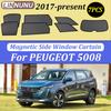 LINNUNU Для peugeot 5008 2017-2025 Магнитная автомобильная солнцезащитная шторка на лобовое стекло, боковые окна, защита от УФ-излучения, аксессуары