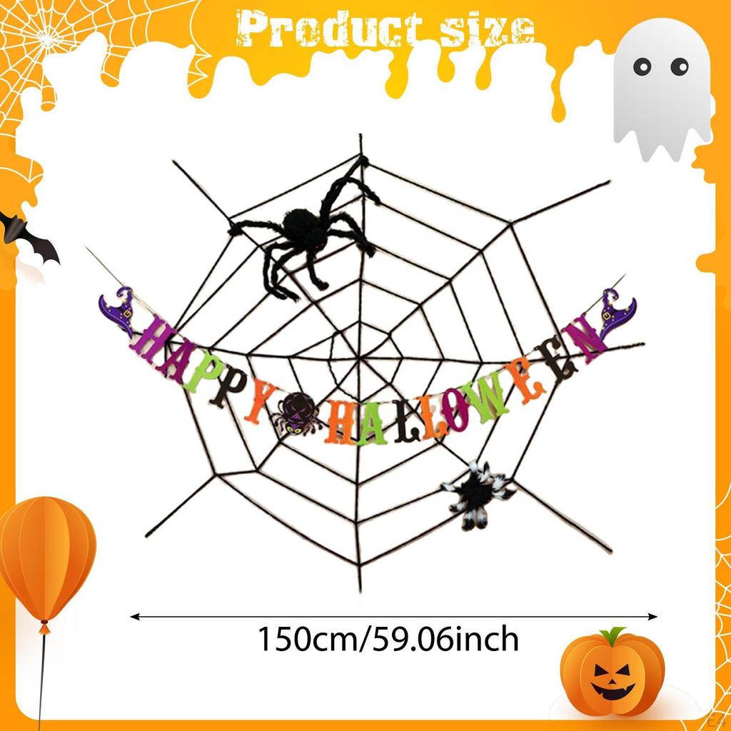 Halloween Spider Web Decoration Backdrop Versatile Creative Hanging Ornament Decor for