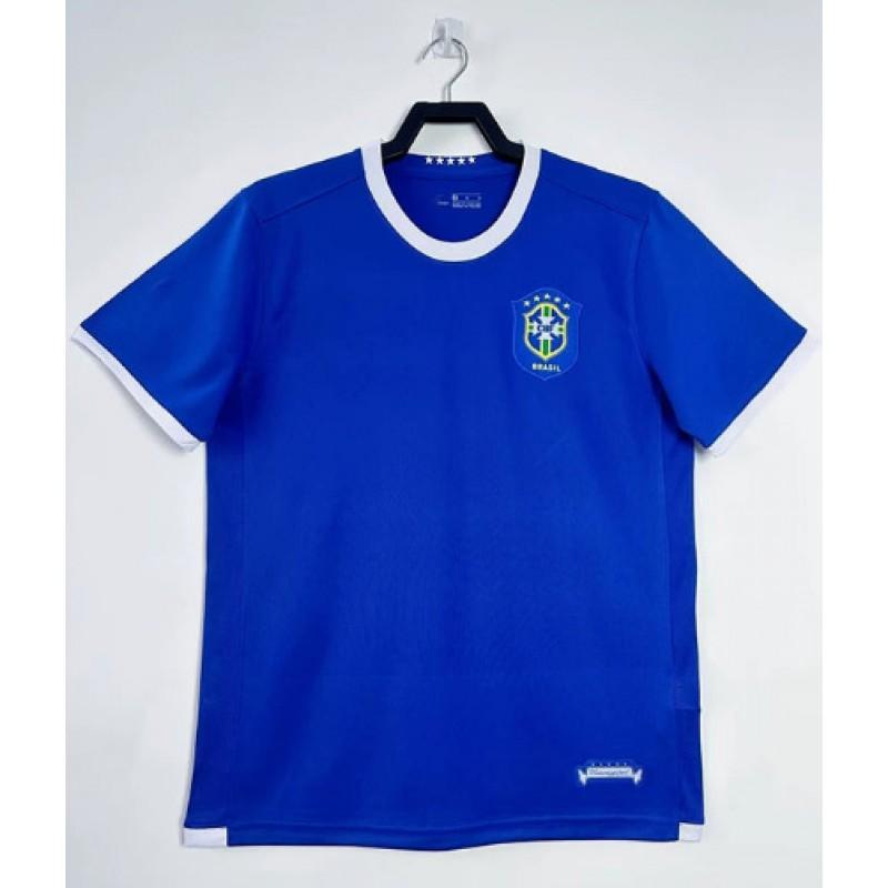 Men Women Soccer Jersey Brazil National Team Vintage 1998 2002 2006 2010 Home Away Fan Shirt Short Sleeve Breathable Moda