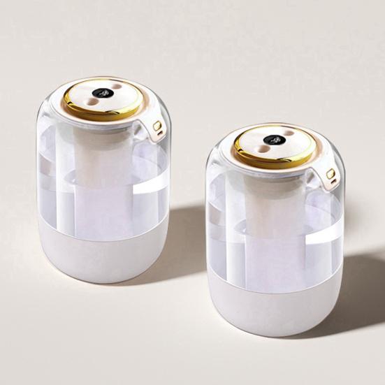 Увлажнитель воздуха с цветной подсветкой, светодиодный дисплей влажности, две насадки, USB, увлажнитель с холодным паром, тихий домашний офис, спальня, диффузор эфирных масел