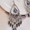 1 пара женских винтажных полых серег с крючками в этническом стиле, увеличенные серьги со стразами в форме капли воды