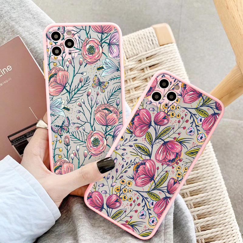 Чехол для телефона с бутонами цветов для iphone 15 14 7 8 Plus SE2 15 14 11 12 13 Pro Max для iphone X XS XR Задняя противоударная крышка Funda Shell