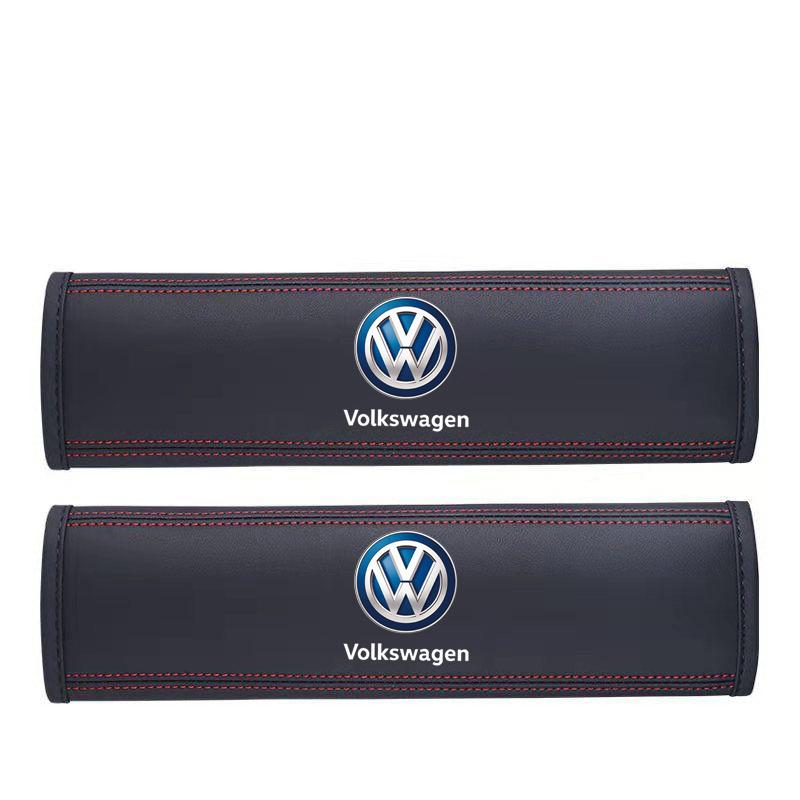 2PCS Car Seat Belt Protective Cover Leather Shoulder Pads For Volkswagen VW Polo Passat B5 B6 B7 T4 T5 Golf 6 7 Tiguan Jetta MK4 zo5